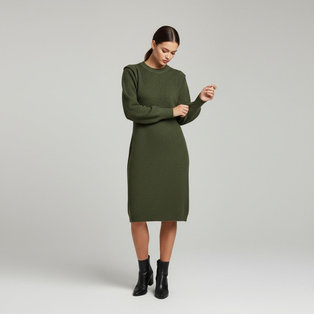 Women’s Short-Sleeve Bodycon Dress for Fall-Vyana Collective