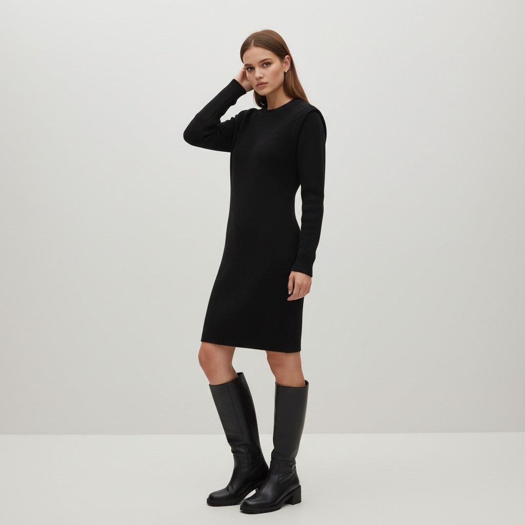Women’s Short-Sleeve Bodycon Dress for Fall-Vyana Collective