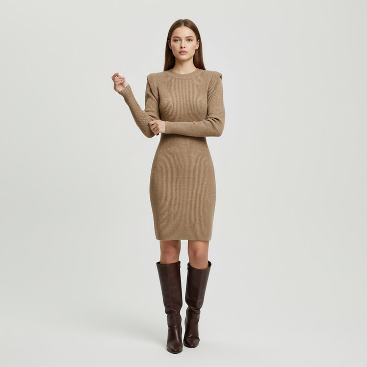 Women’s Short-Sleeve Bodycon Dress for Fall-Vyana Collective
