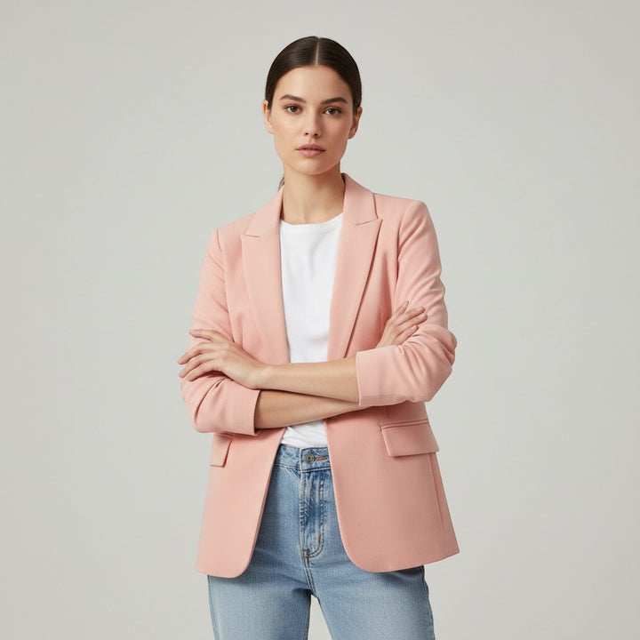 Women's Single Button Tailored Blazer-Vyana Collective