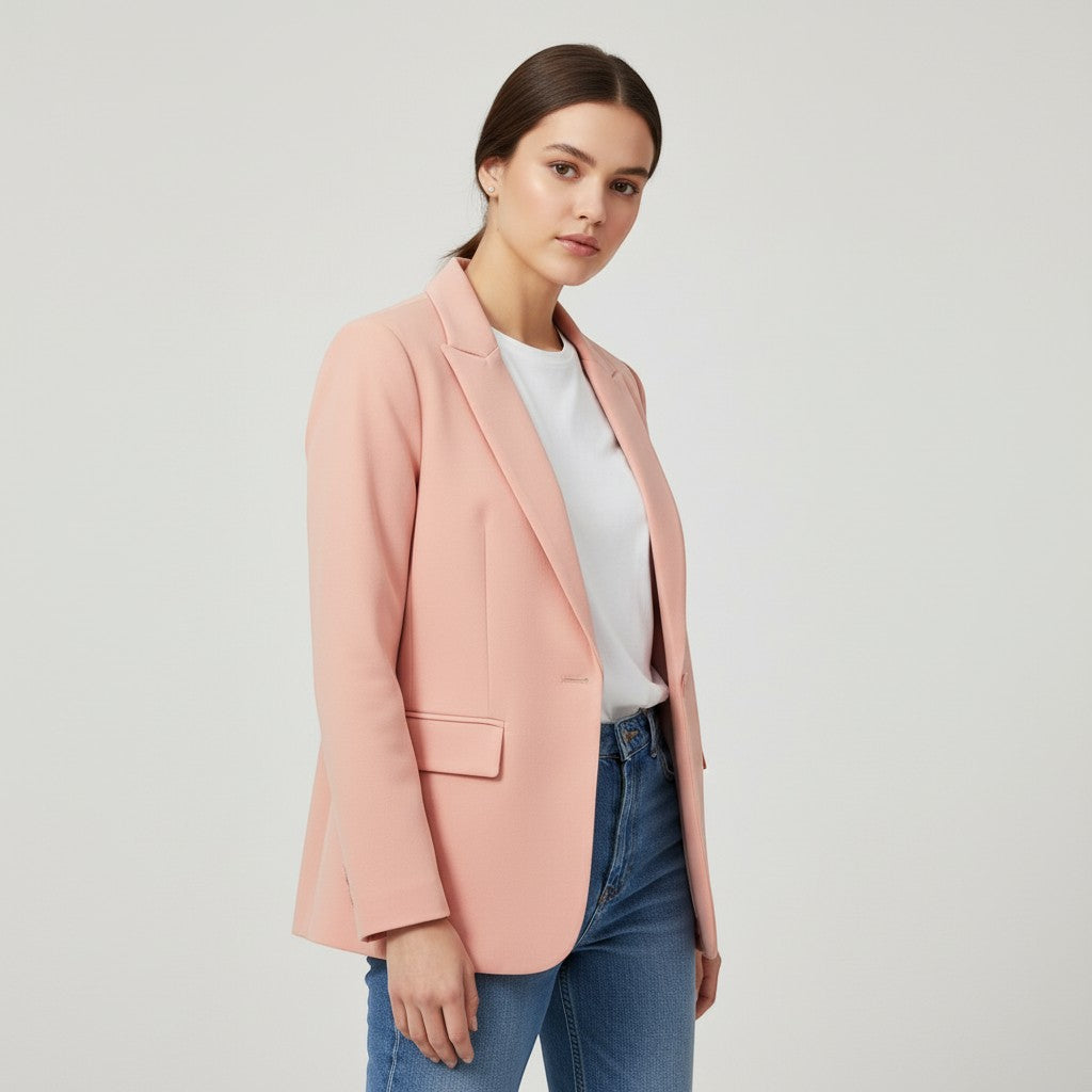 Women's Single Button Tailored Blazer-Vyana Collective
