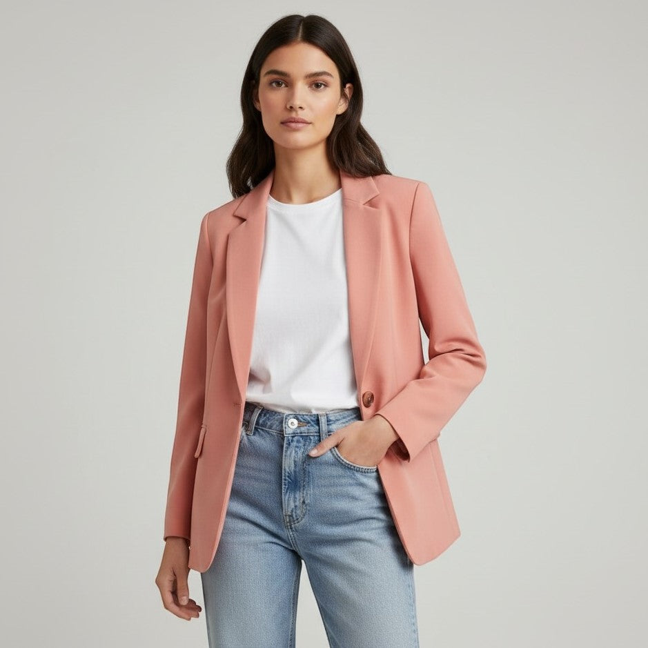 Women's Single Button Tailored Blazer-Vyana Collective