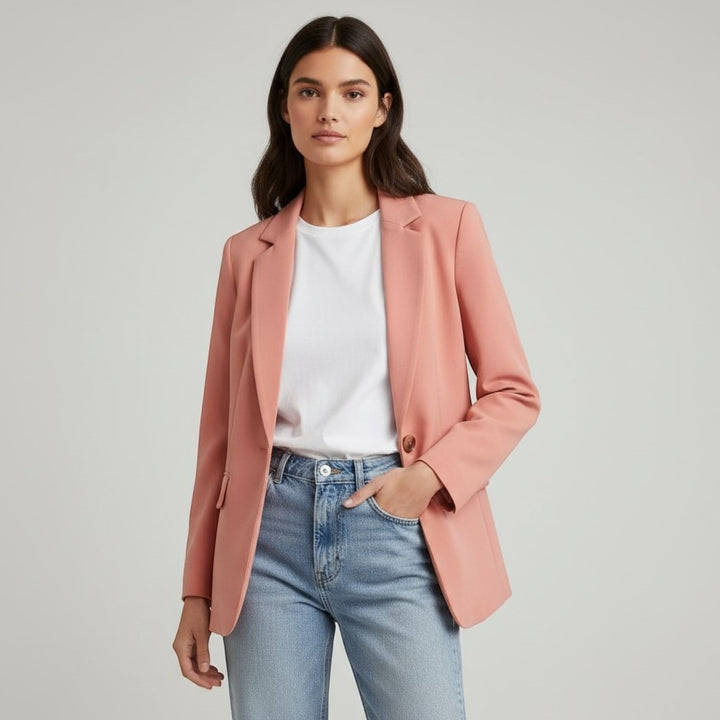Women's Single Button Tailored Blazer-Vyana Collective