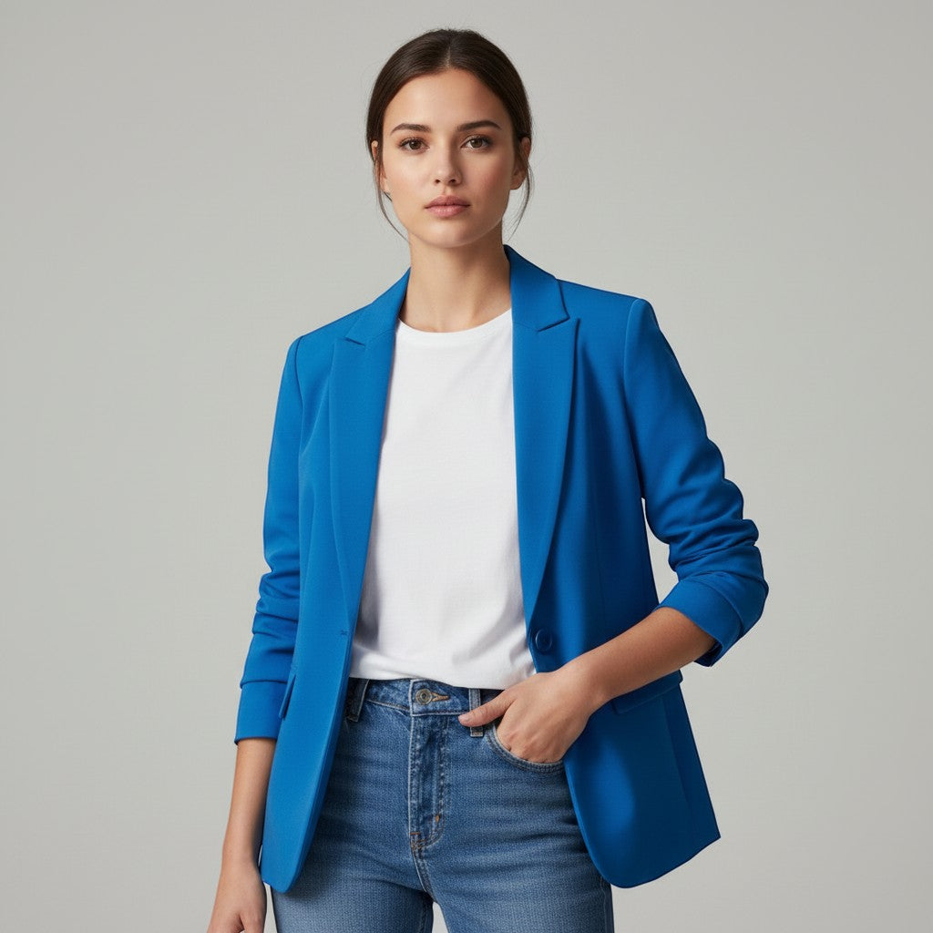 Women's Single Button Tailored Blazer-Vyana Collective