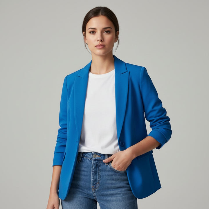 Women's Single Button Tailored Blazer-Vyana Collective