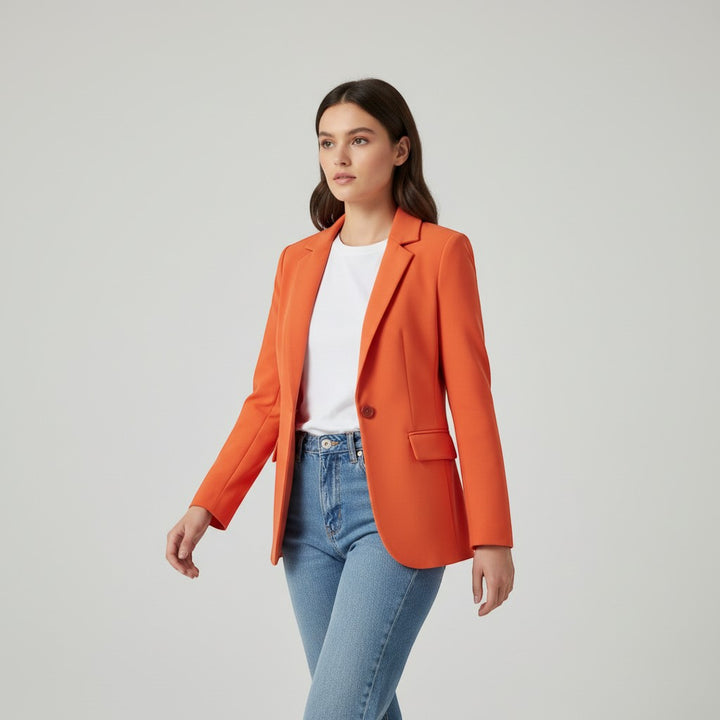 Women's Single Button Tailored Blazer-Vyana Collective