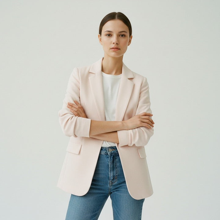 Women's Single Button Tailored Blazer-Vyana Collective