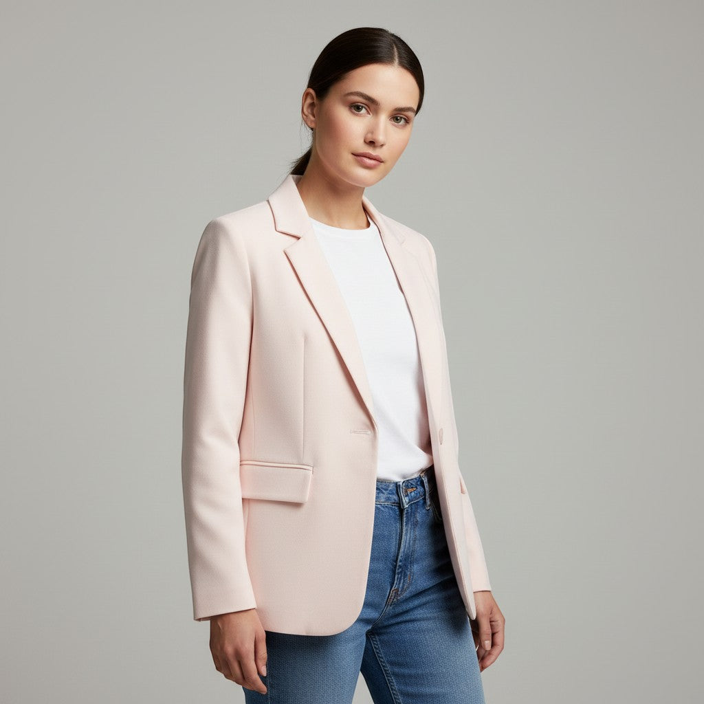Women's Single Button Tailored Blazer-Vyana Collective