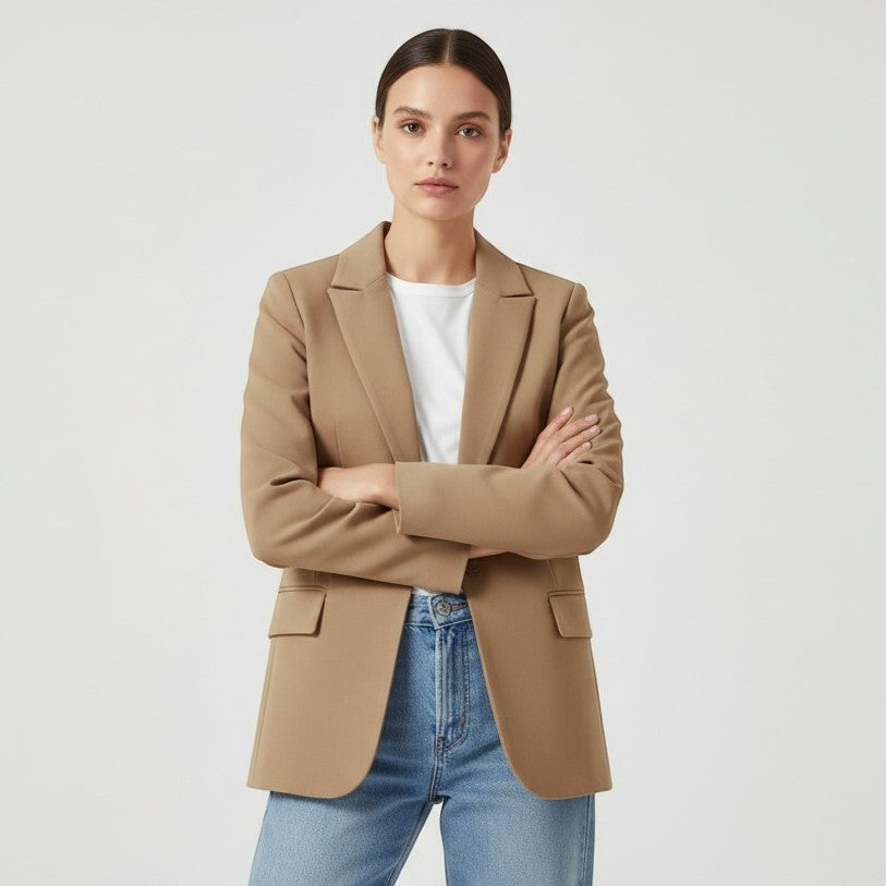 Women's Single Button Tailored Blazer-Vyana Collective