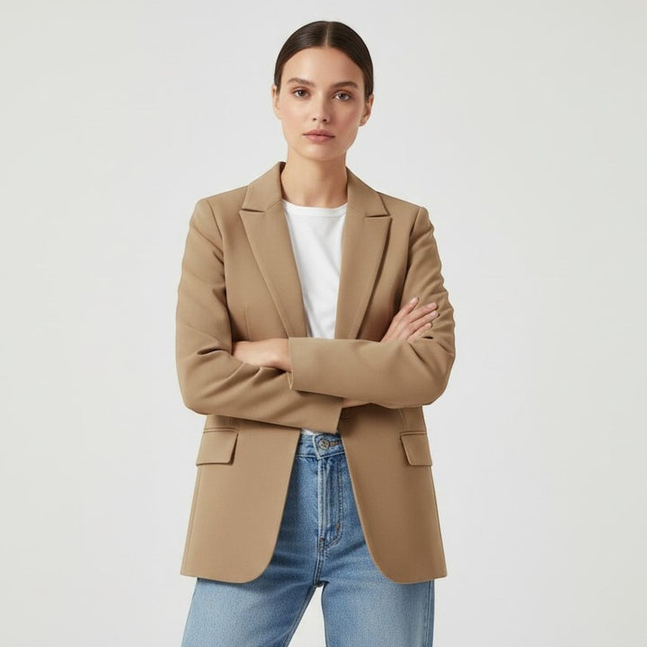 Women's Single Button Tailored Blazer-Vyana Collective