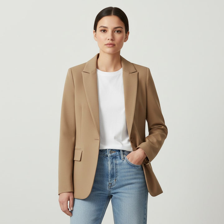Women's Single Button Tailored Blazer-Vyana Collective
