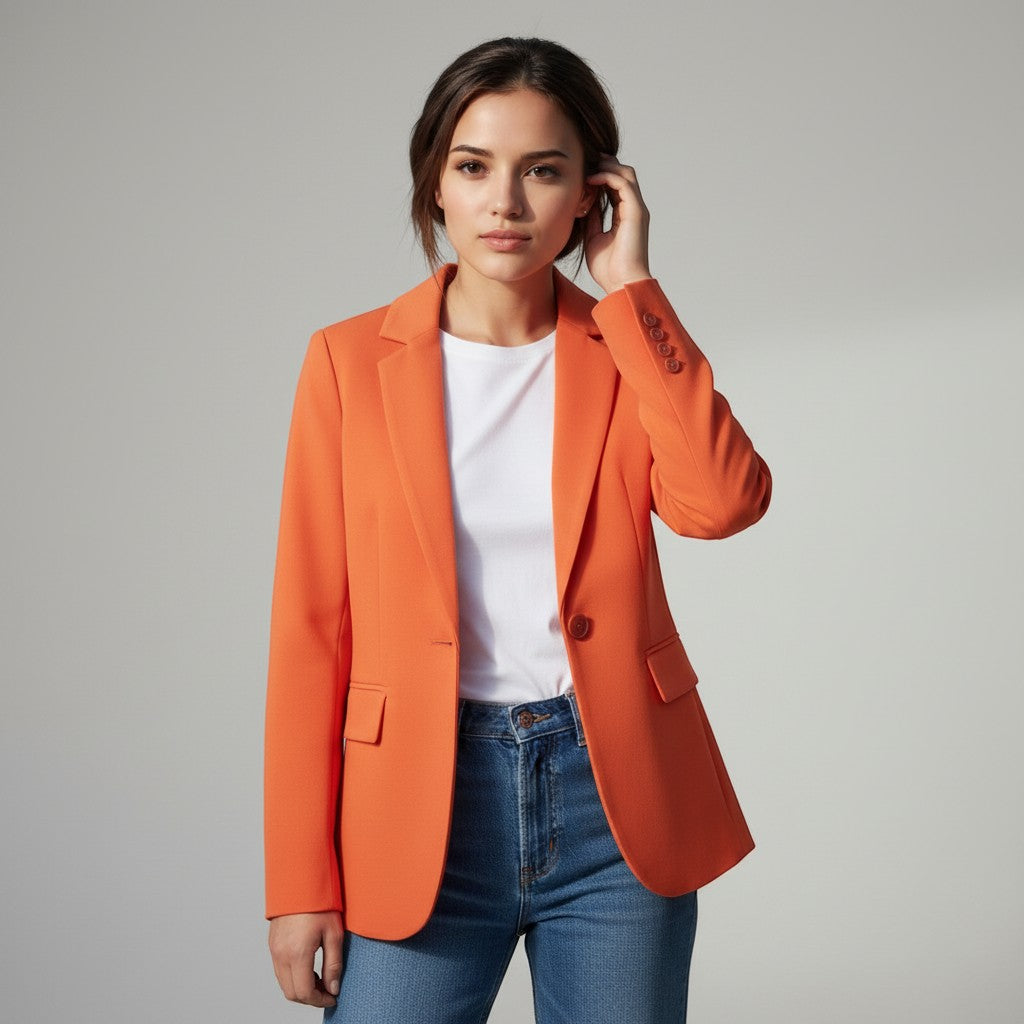 Women's Single Button Tailored Blazer-Vyana Collective