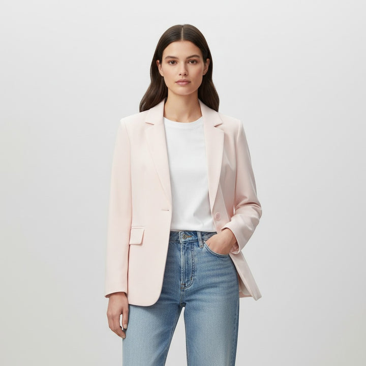 Women's Single Button Tailored Blazer-Vyana Collective
