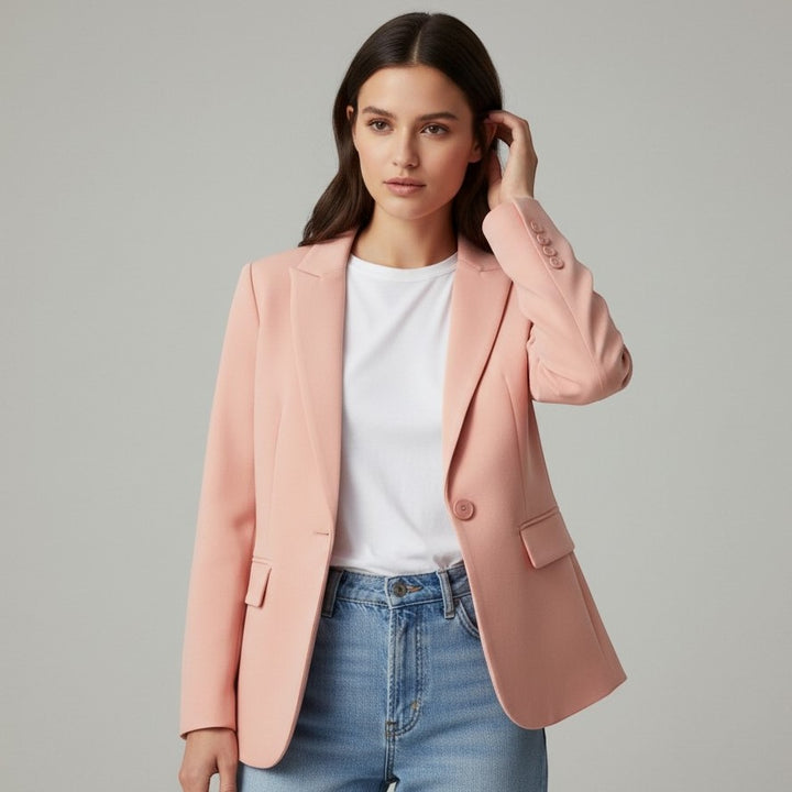 Women's Single Button Tailored Blazer-Vyana Collective