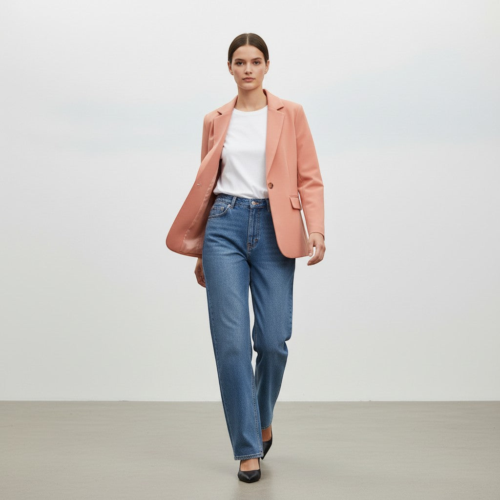 Women's Single Button Tailored Blazer-Vyana Collective
