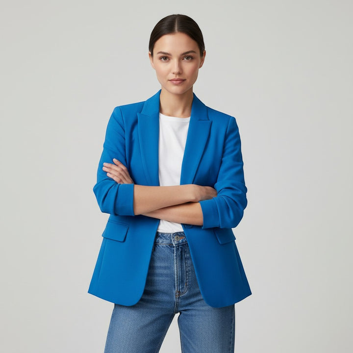 Women's Single Button Tailored Blazer-Vyana Collective