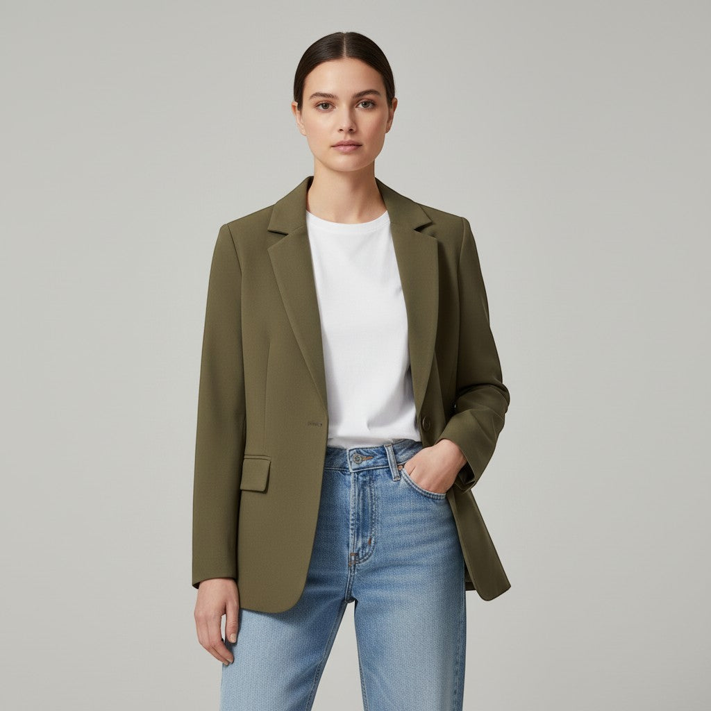 Women's Single Button Tailored Blazer-Vyana Collective