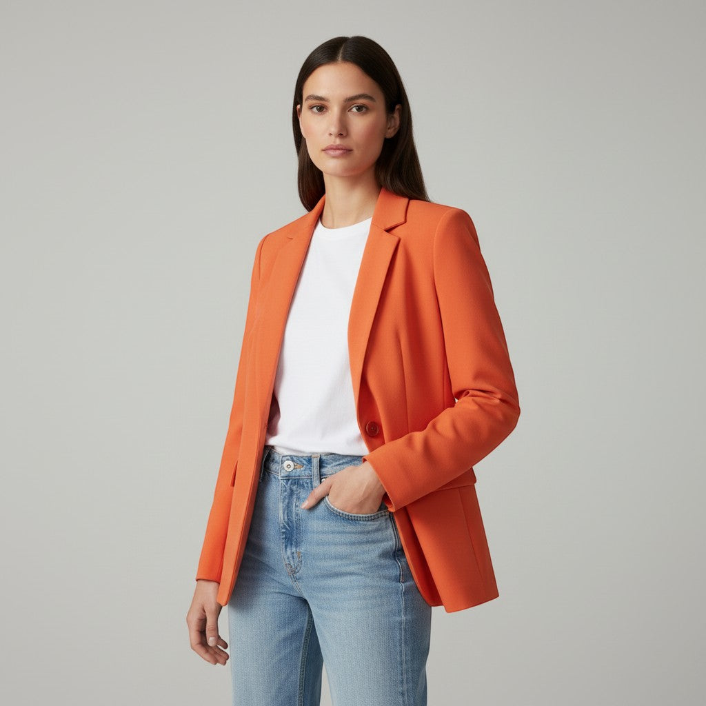 Women's Single Button Tailored Blazer-Vyana Collective