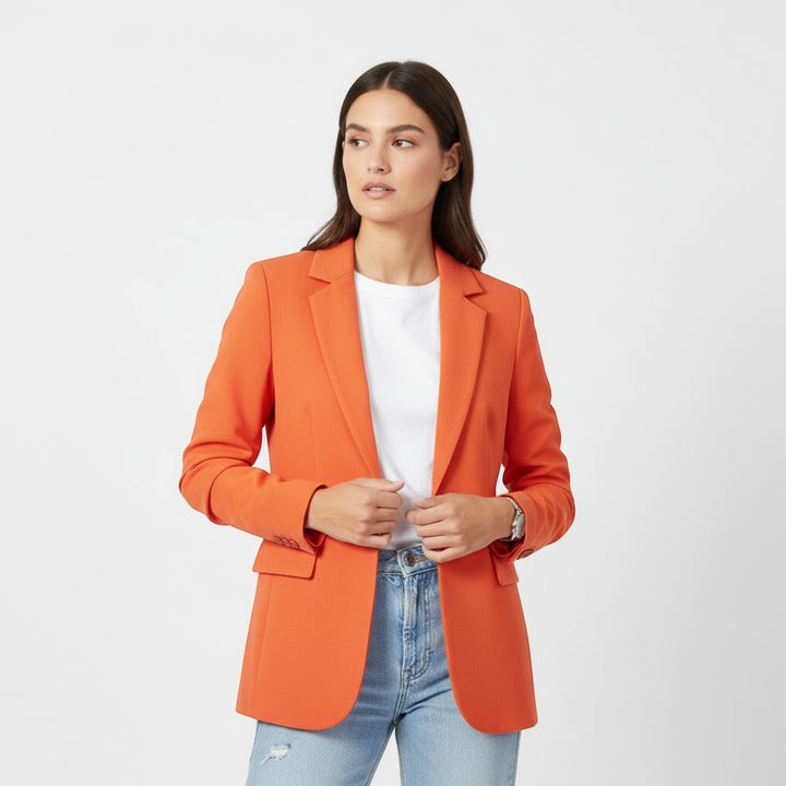 Women's Single Button Tailored Blazer-Vyana Collective