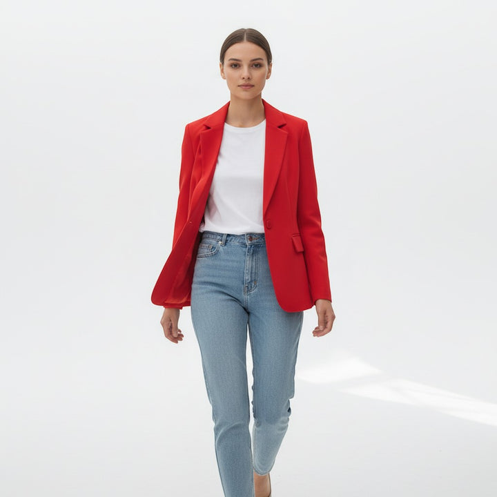 Women's Single Button Tailored Blazer-Vyana Collective