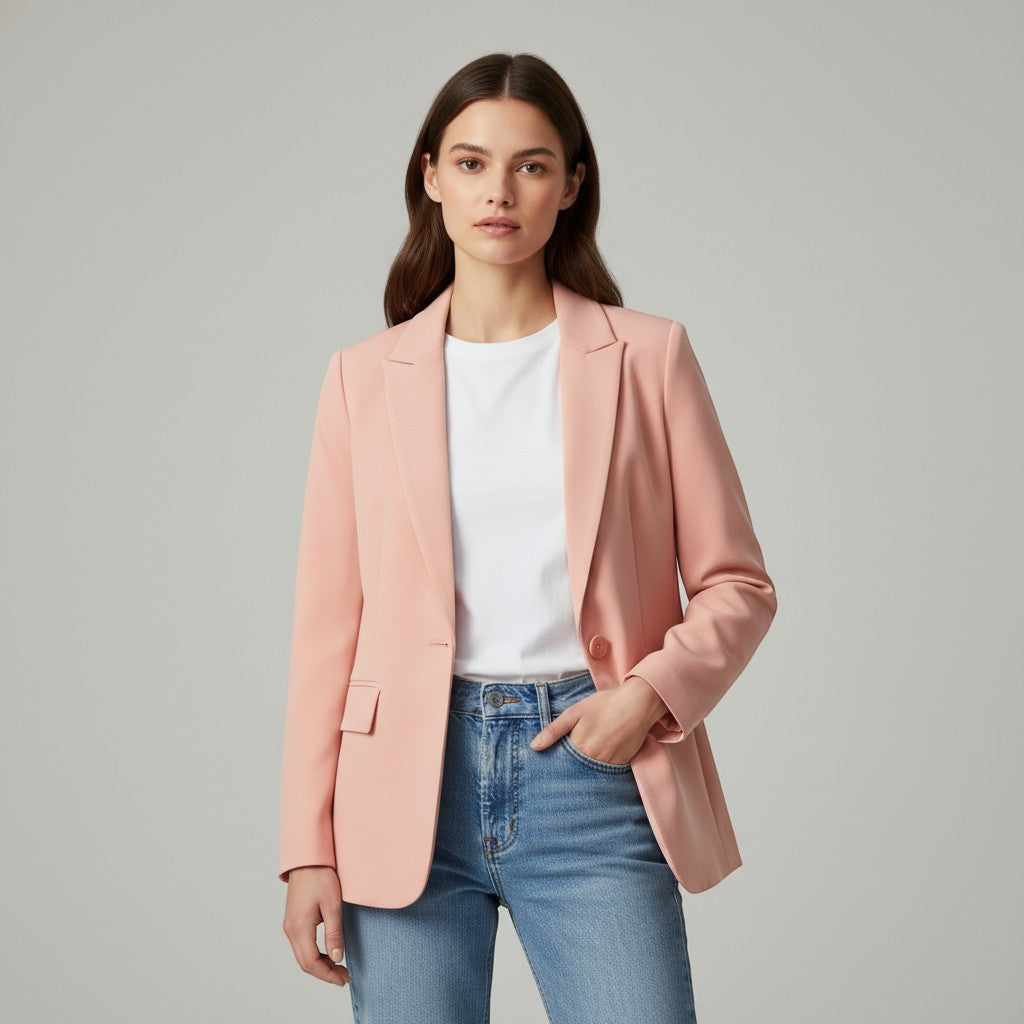 Women's Single Button Tailored Blazer-Vyana Collective