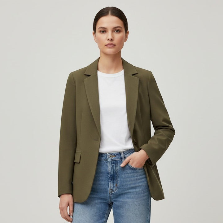 Women's Single Button Tailored Blazer-Vyana Collective
