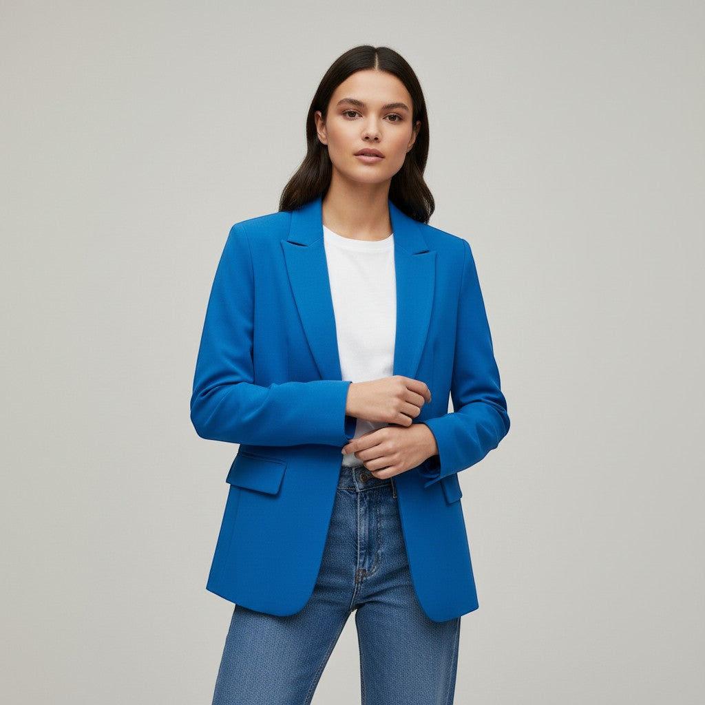 Women's Single Button Tailored Blazer-Vyana Collective
