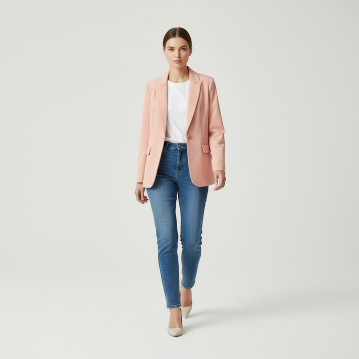 Women's Single Button Tailored Blazer-Vyana Collective