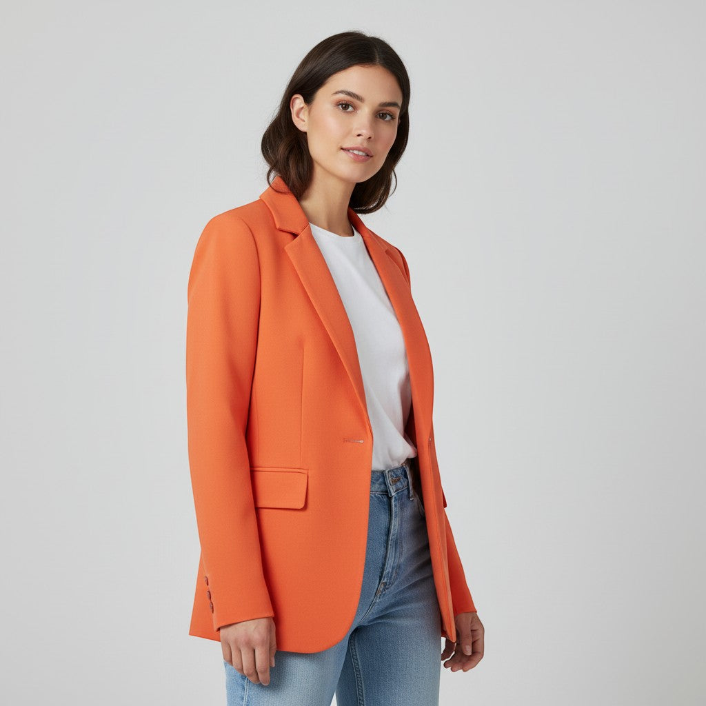 Women's Single Button Tailored Blazer-Vyana Collective