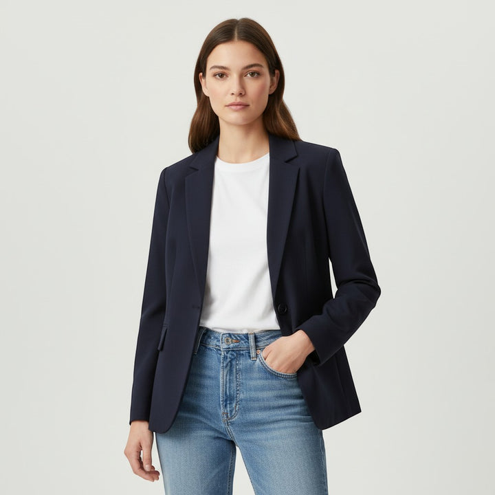 Women's Single Button Tailored Blazer-Vyana Collective
