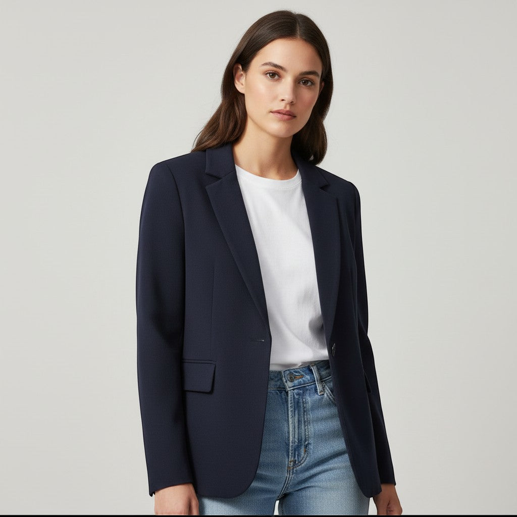 Women's Single Button Tailored Blazer-Vyana Collective