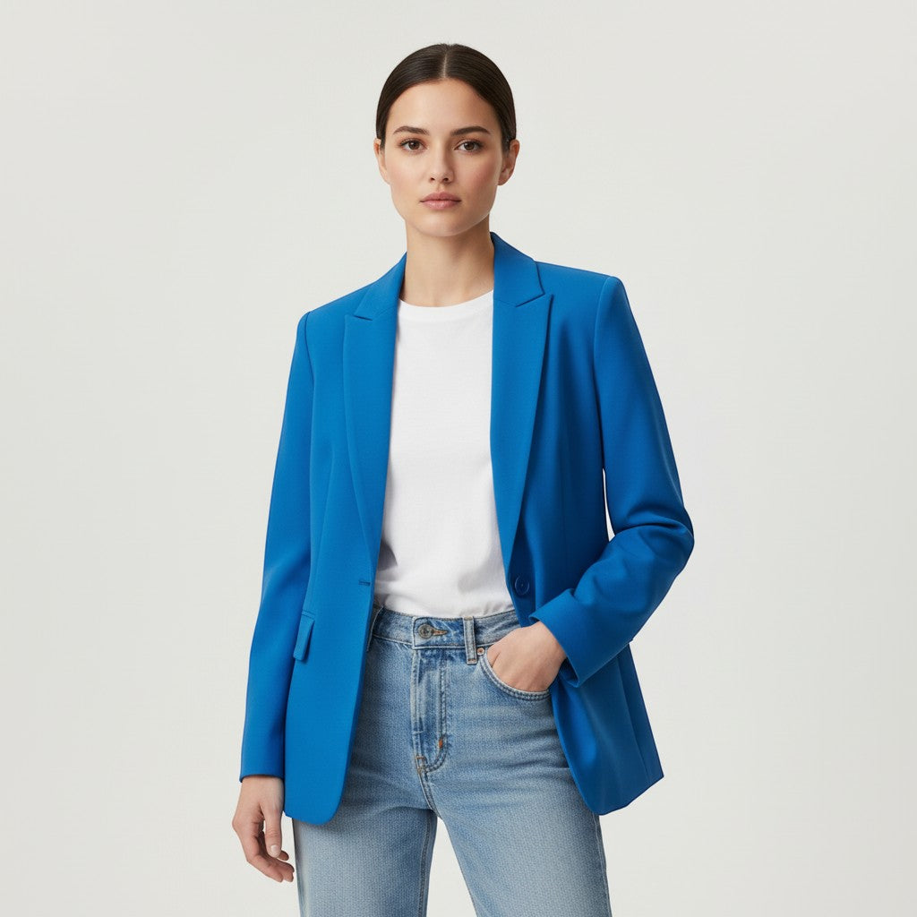 Women's Single Button Tailored Blazer-Vyana Collective