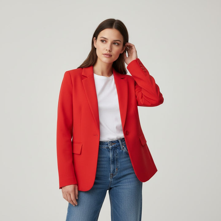 Women's Single Button Tailored Blazer-Vyana Collective