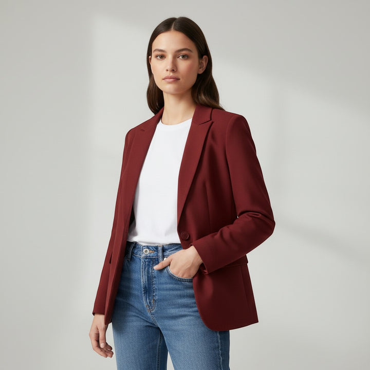 Women's Single Button Tailored Blazer-Vyana Collective