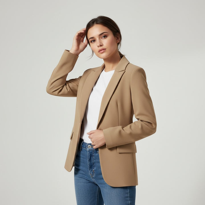 Women's Single Button Tailored Blazer-Vyana Collective