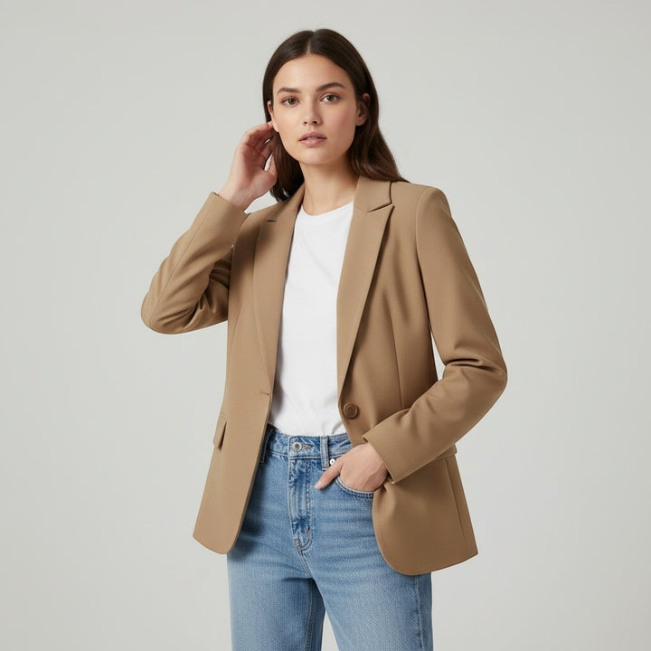 Women's Single Button Tailored Blazer-Vyana Collective
