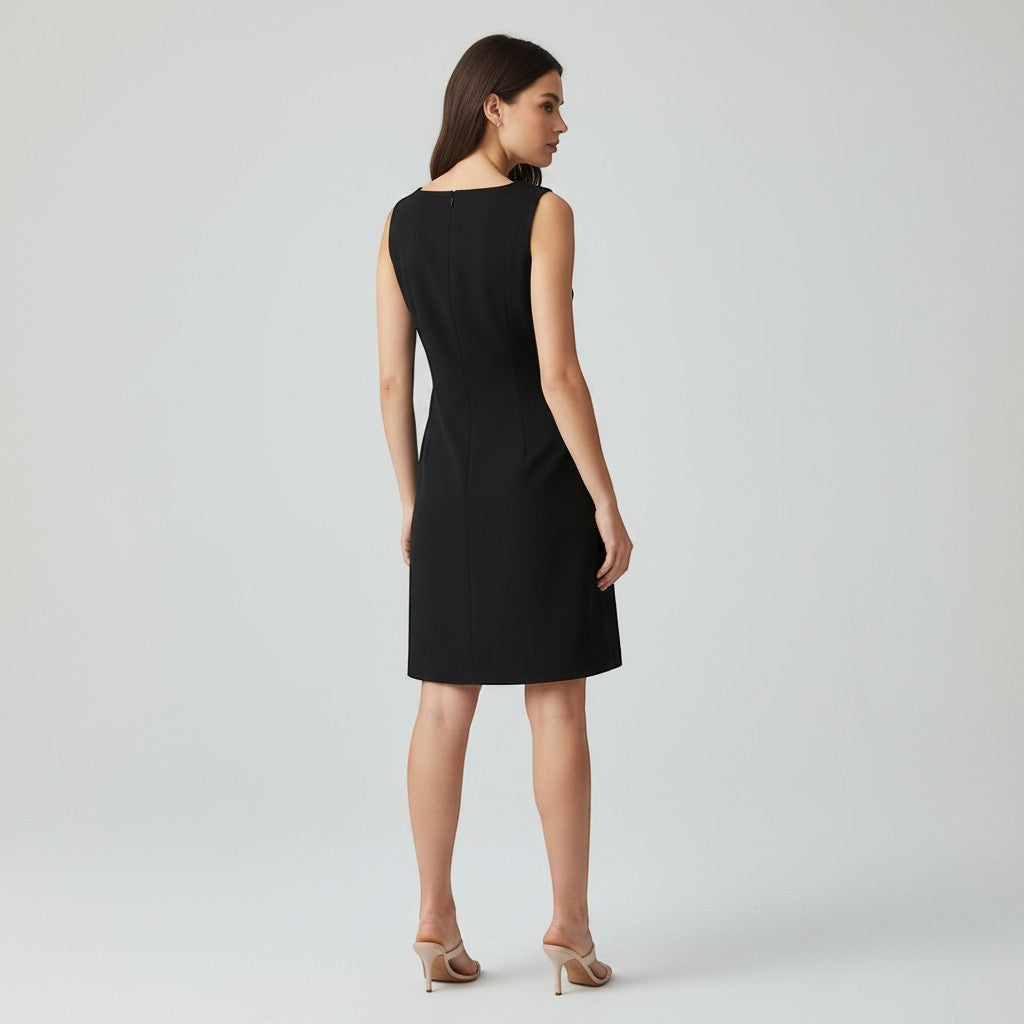 Women's Sleeveless Button Front Dress-Vyana Collective