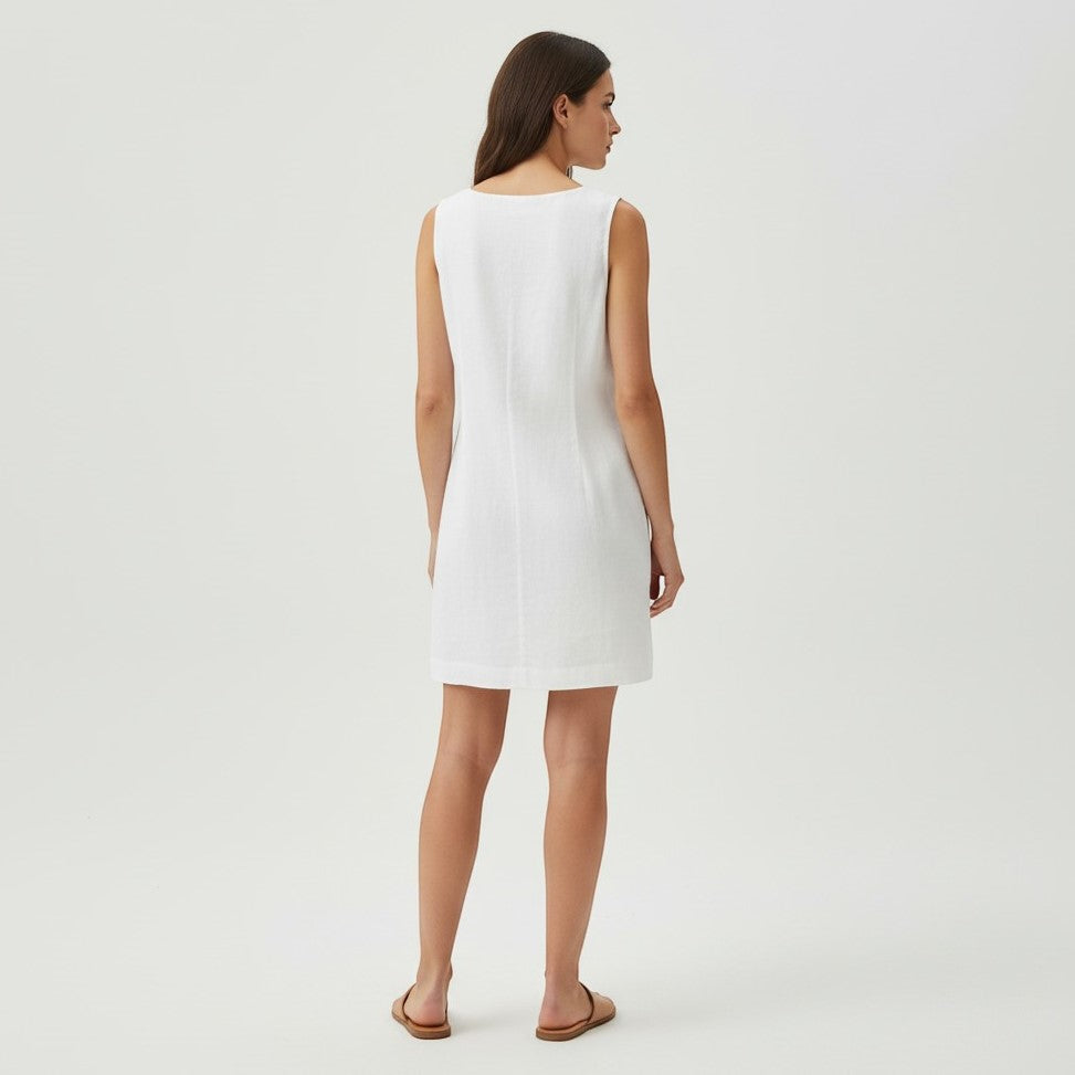 Women's Sleeveless Button Front Dress-Vyana Collective