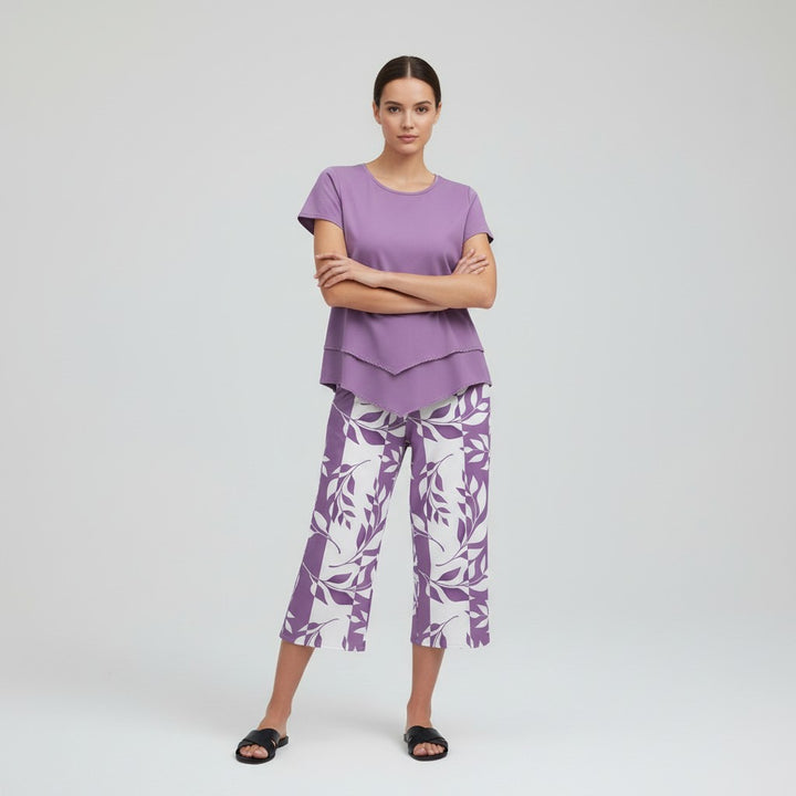 Women's Solid Color Casual Short-Sleeve Top-Vyana Collective