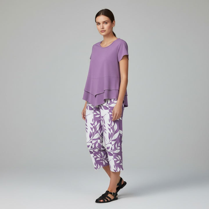 Women's Solid Color Casual Short-Sleeve Top-Vyana Collective
