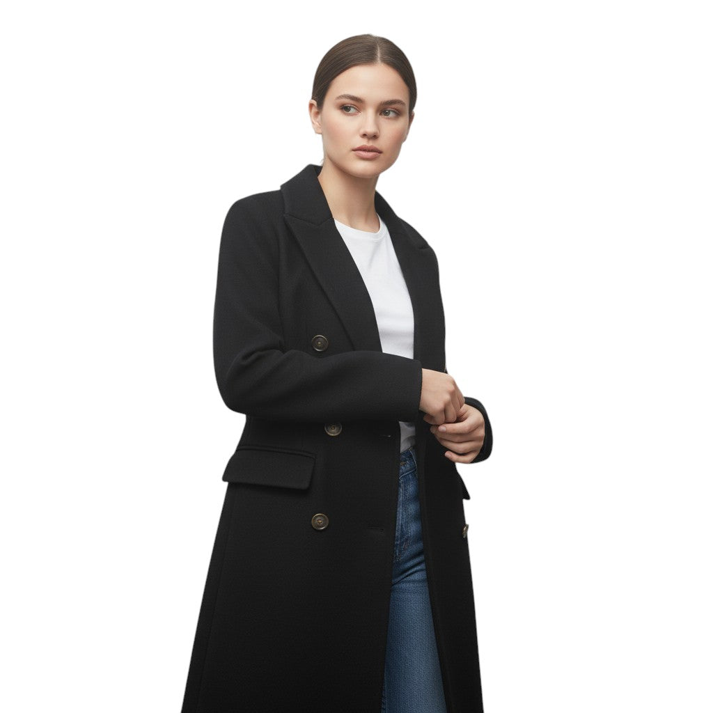 Women’s Solid Color Coat-Vyana Collective