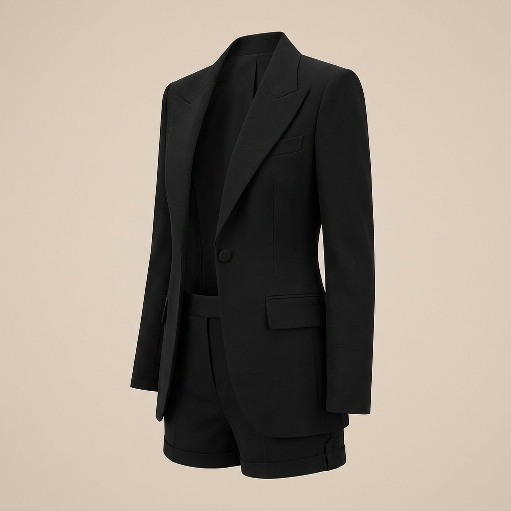 Women's Tailored Blazer and Shorts Suit Set-Vyana Collective