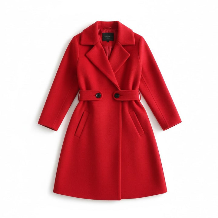 Women’s Tailored Winter Coat with Belt-Vyana Collective