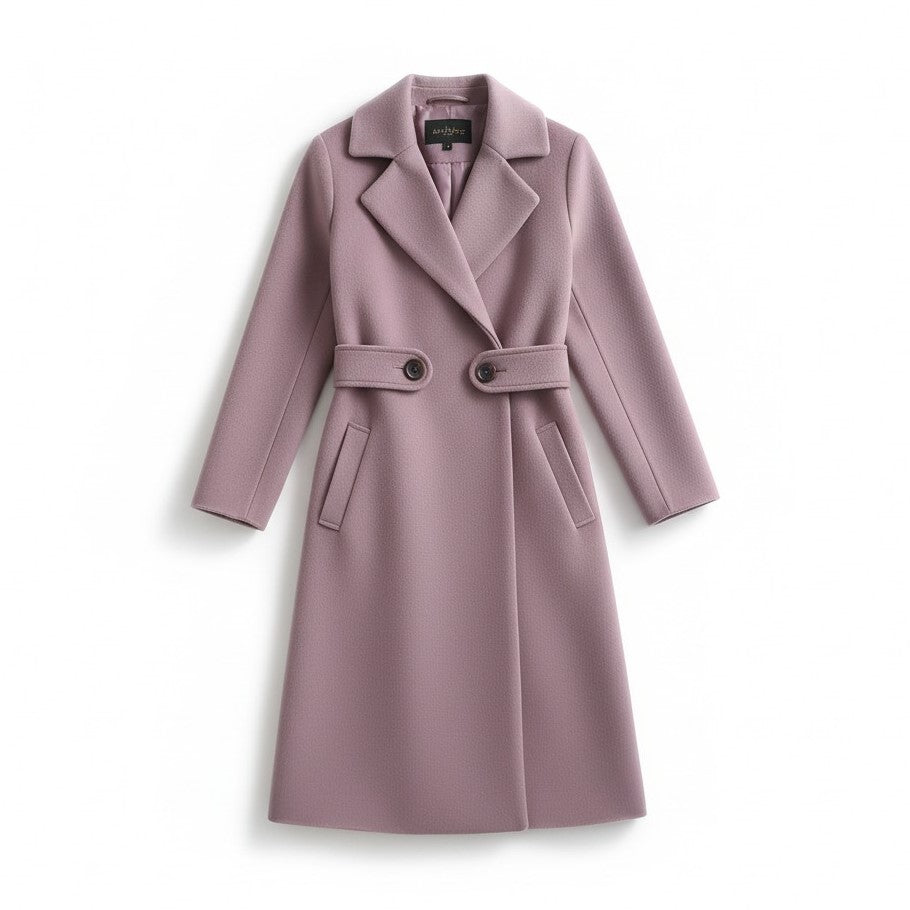 Women’s Tailored Winter Coat with Belt-Vyana Collective