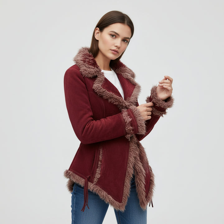 Women’s Vintage Bohemian Long Coat with Lapel Collar-Vyana Collective