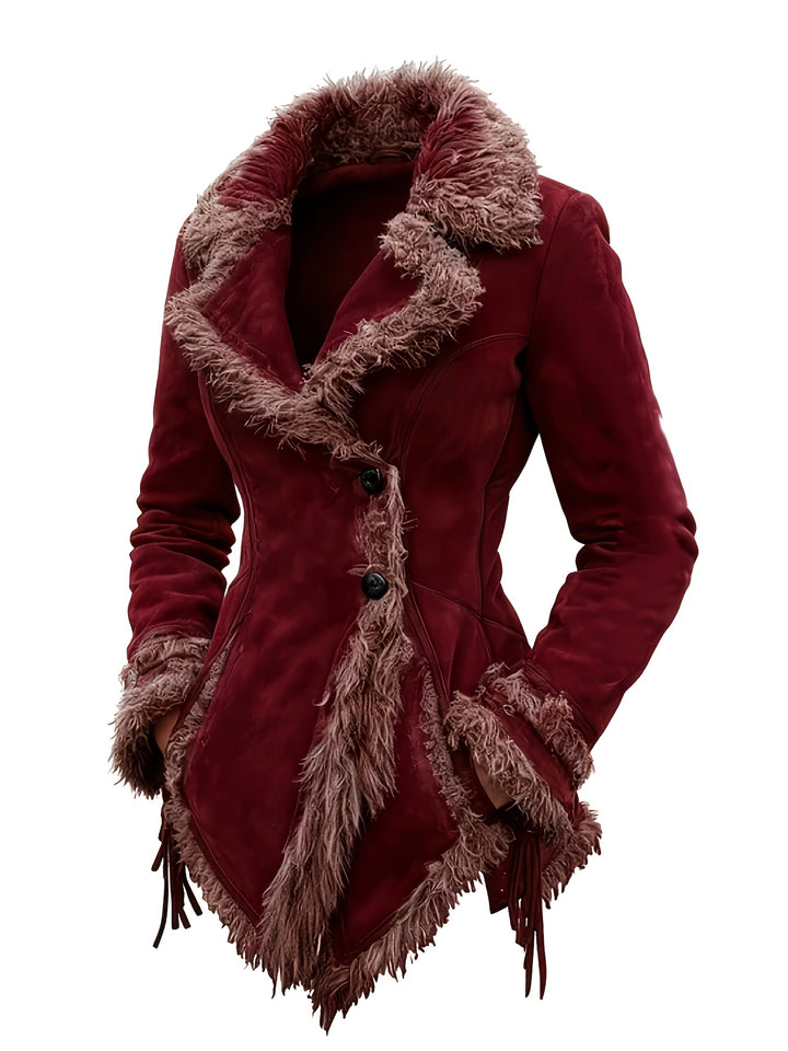 Women’s Vintage Bohemian Long Coat with Lapel Collar-Vyana Collective