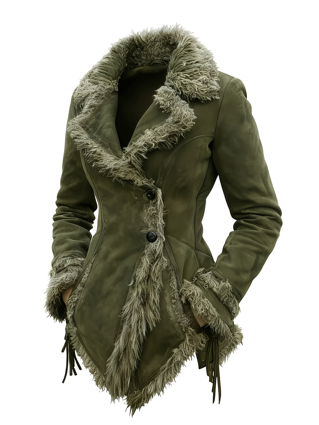 Women’s Vintage Bohemian Long Coat with Lapel Collar-Vyana Collective