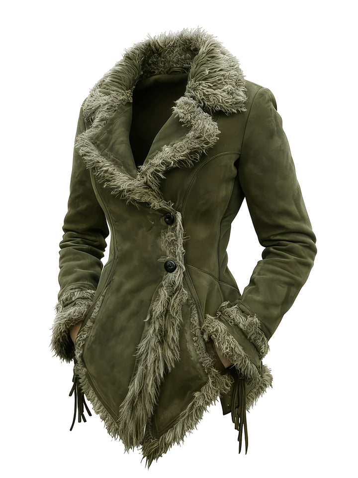 Women’s Vintage Bohemian Long Coat with Lapel Collar-Vyana Collective