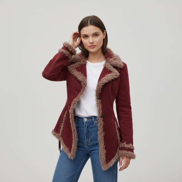 Women’s Vintage Bohemian Long Coat with Lapel Collar-Vyana Collective
