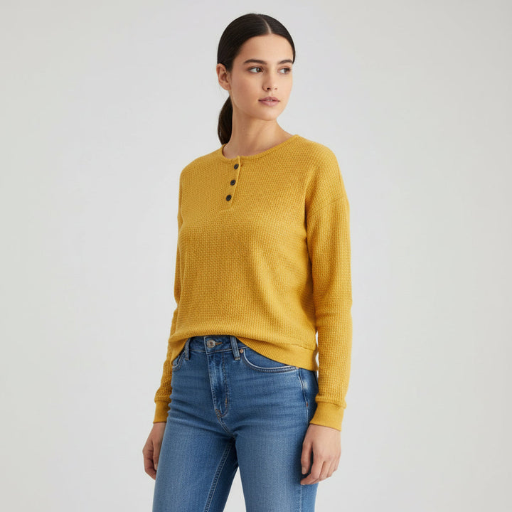 Women’s Waffle Long Sleeve T-Shirt-Vyana Collective